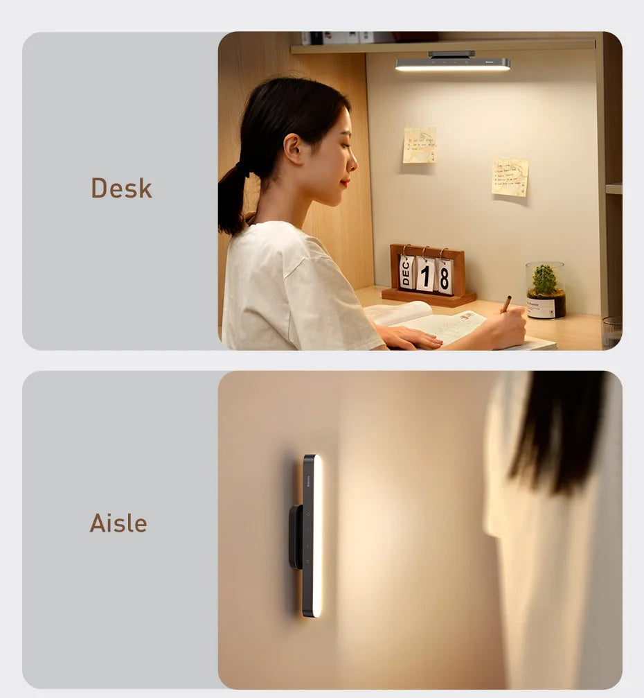 Stepless Dimming LED Table Lamp – Baseus Magnetic Rechargeable Light
