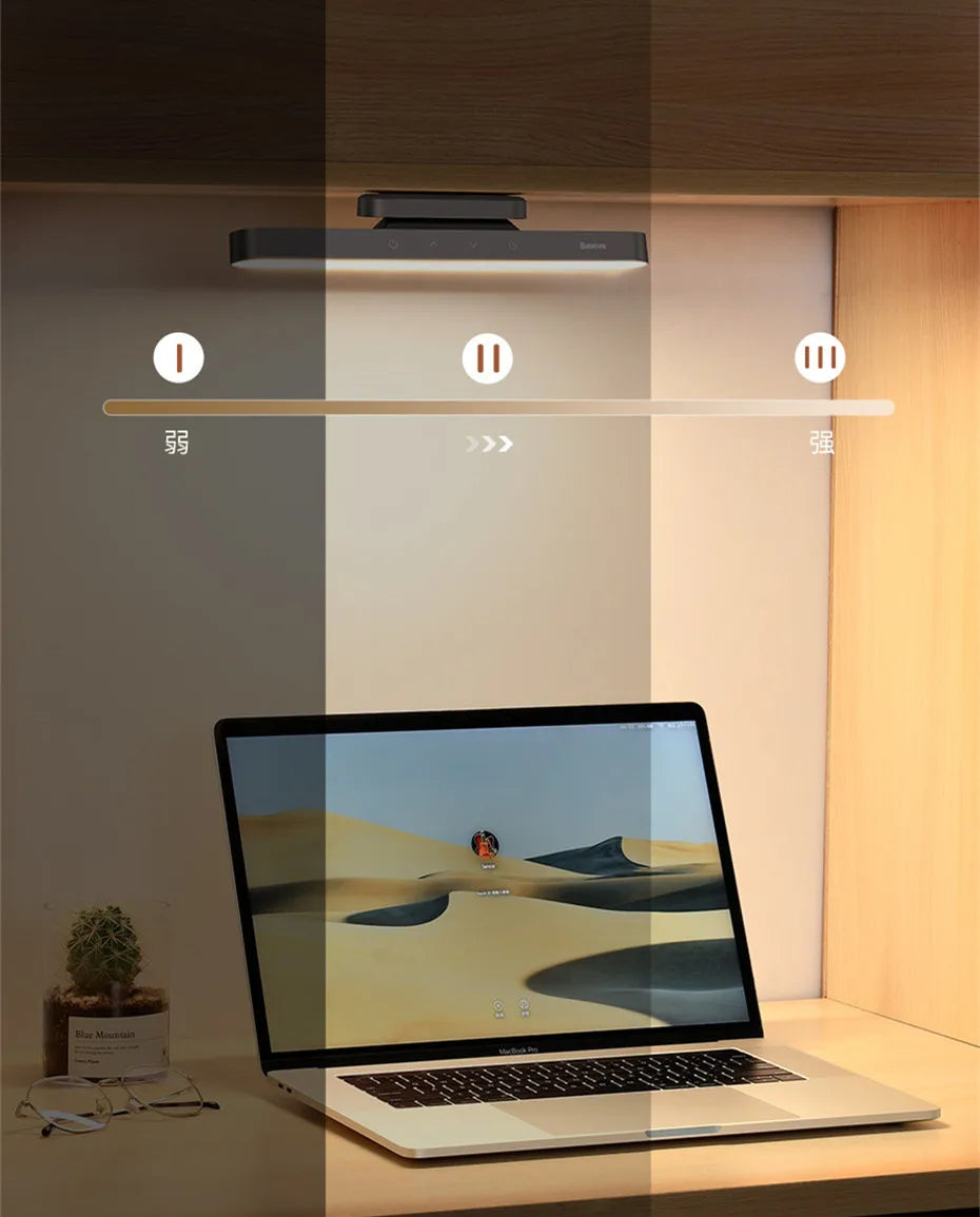 Stepless Dimming LED Table Lamp – Baseus Magnetic Rechargeable Light