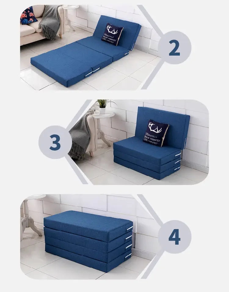 3-In-1 Foldable Mattress - Portable Sponge Pad for Yoga/Napping/Floor Sitting!