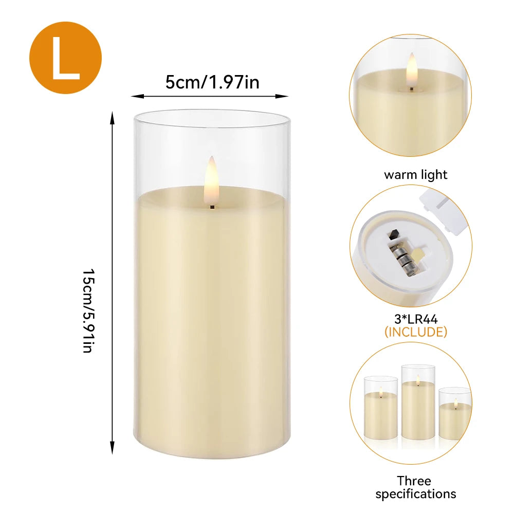 LED Flameless Candle – AA Battery Operated Decorative Light for Home
