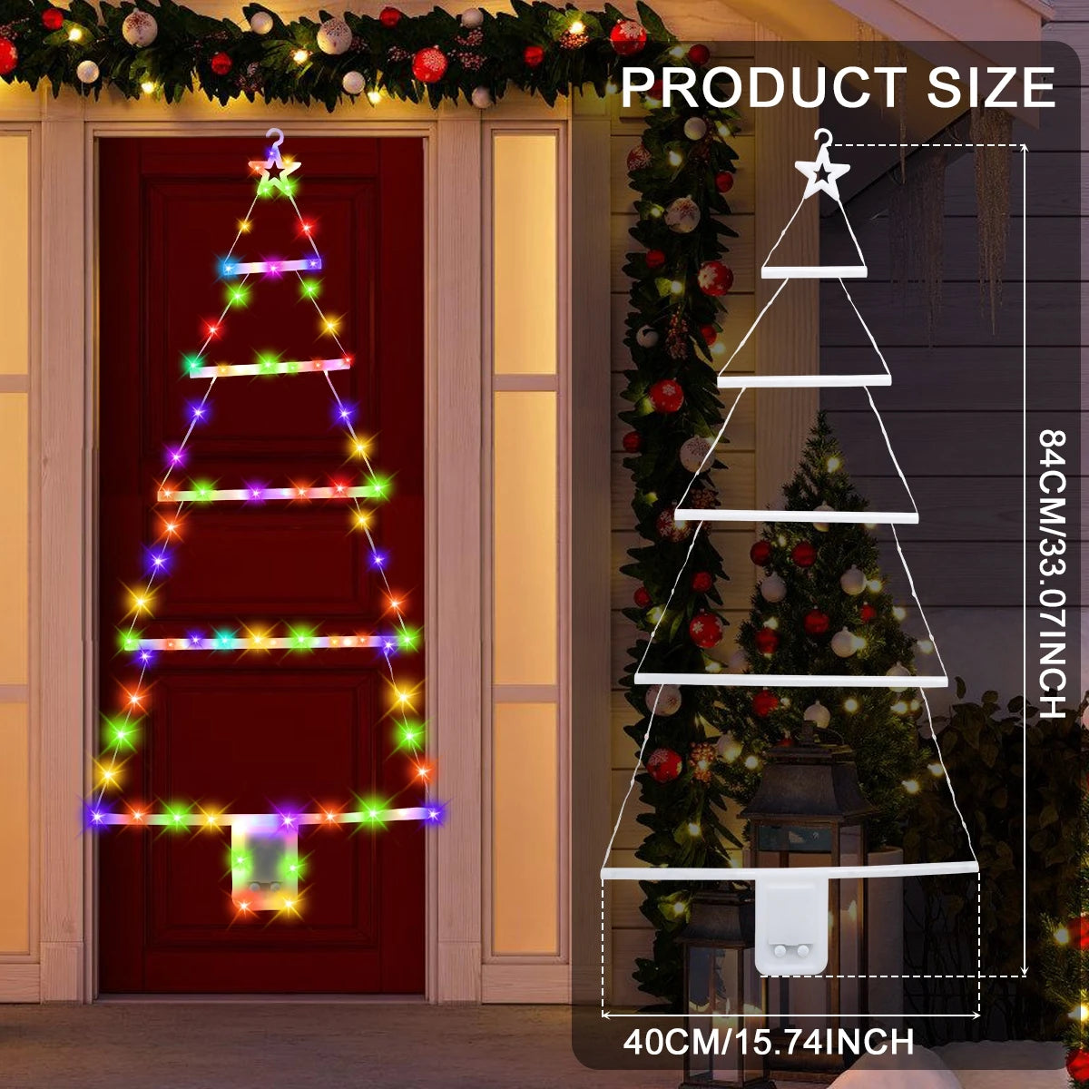 Santa Claus Climbing Ladder LED Light – Outdoor & Indoor Christmas Decor