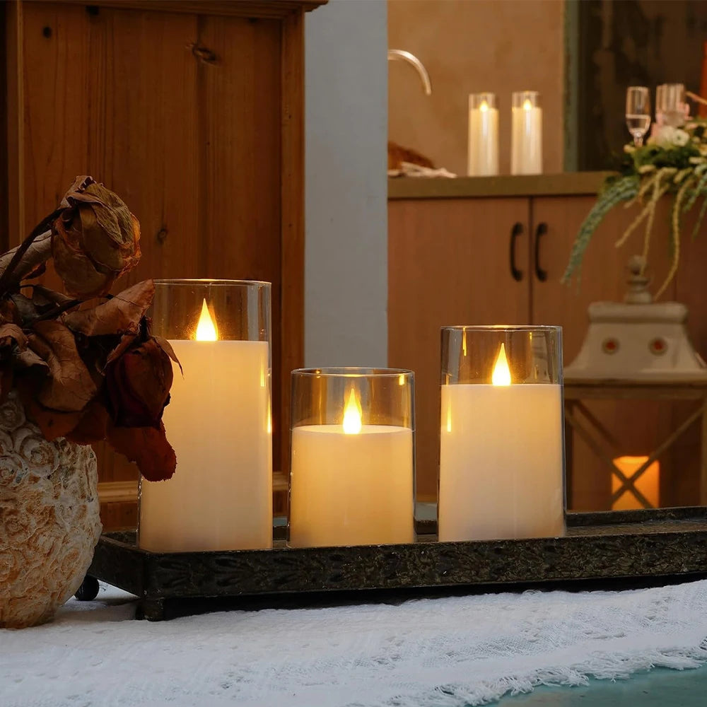 LED Flameless Candle – AA Battery Operated Decorative Light for Home