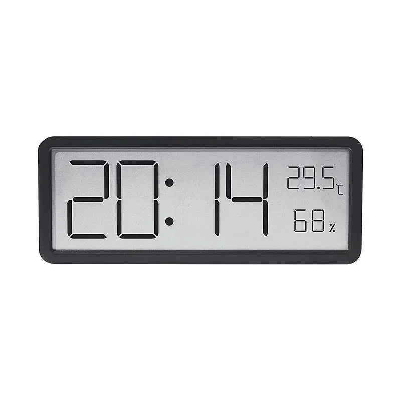 LCD Screen Digital Wall Clock – Time, Temperature & Humidity Display