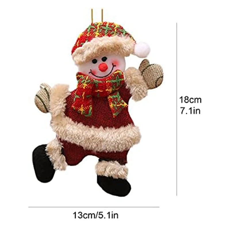 Christmas Hanging Ornaments – Santa, Snowman, Reindeer & Bear Tree Decor