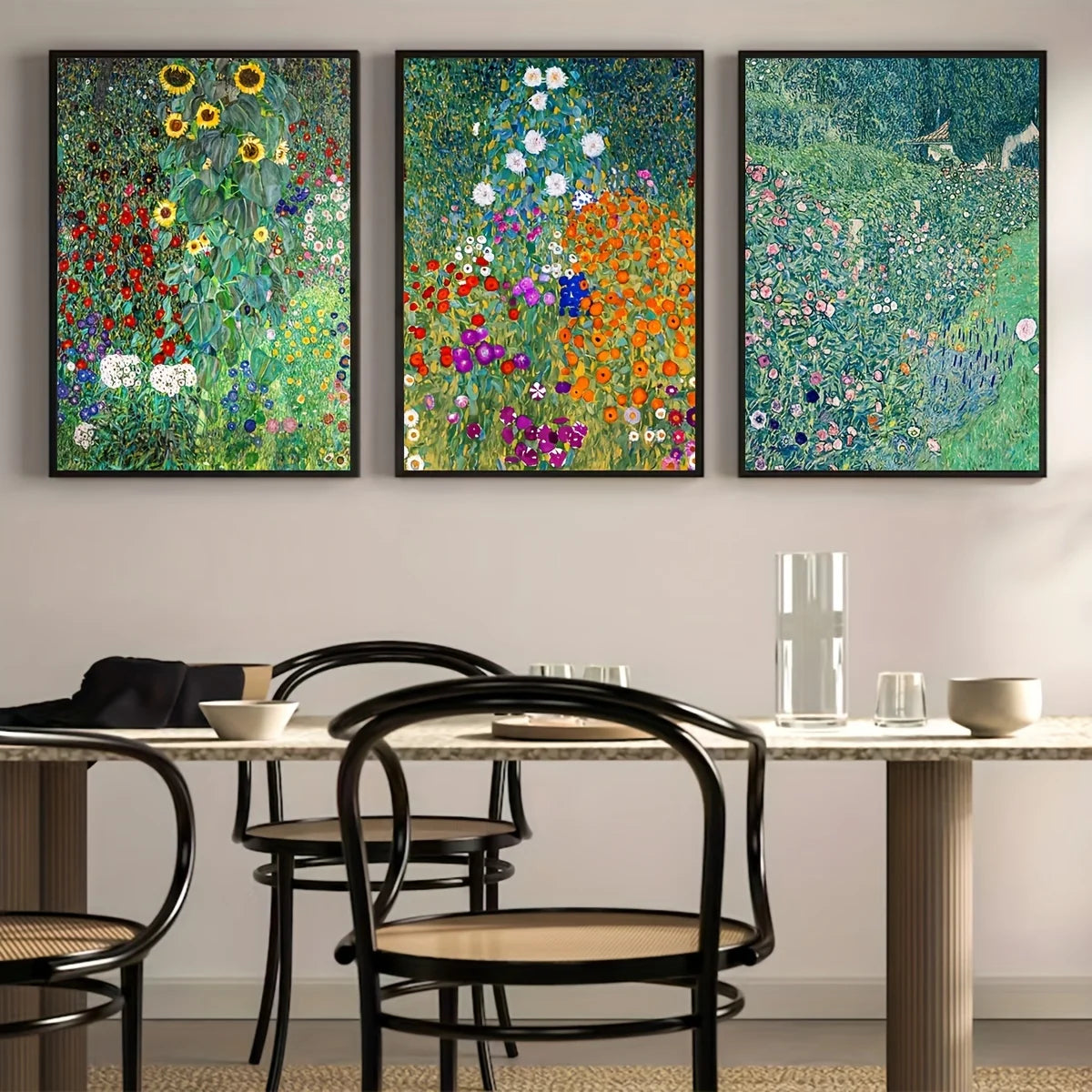 Sunflower Farm & Garden Art Prints – 3pcs Canvas Poster Set for Wall Decor