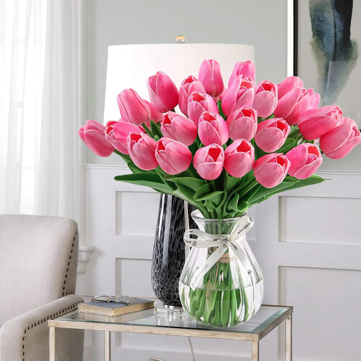 Artificial Tulip Bouquet – 10pcs Real Touch Faux Flowers for Home & Events