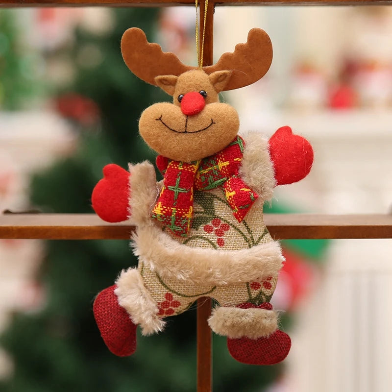 Christmas Hanging Ornaments – Santa, Snowman, Reindeer & Bear Tree Decor