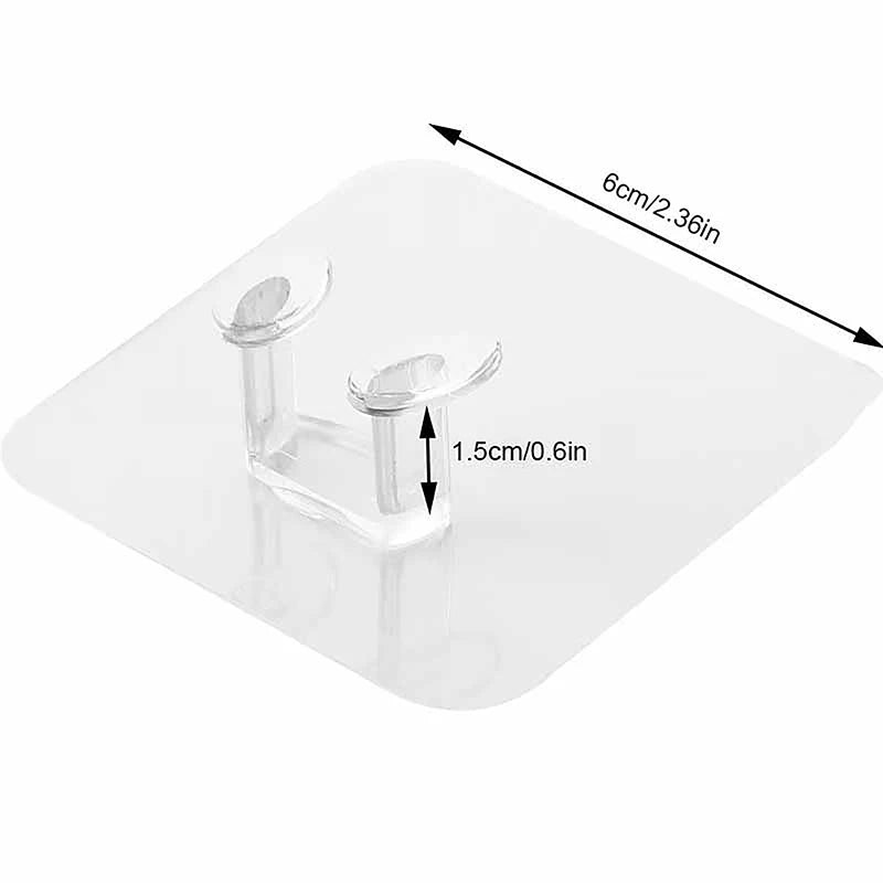 10pcs Wall Storage Hooks – Punch-Free Adhesive Plug & Socket Holders