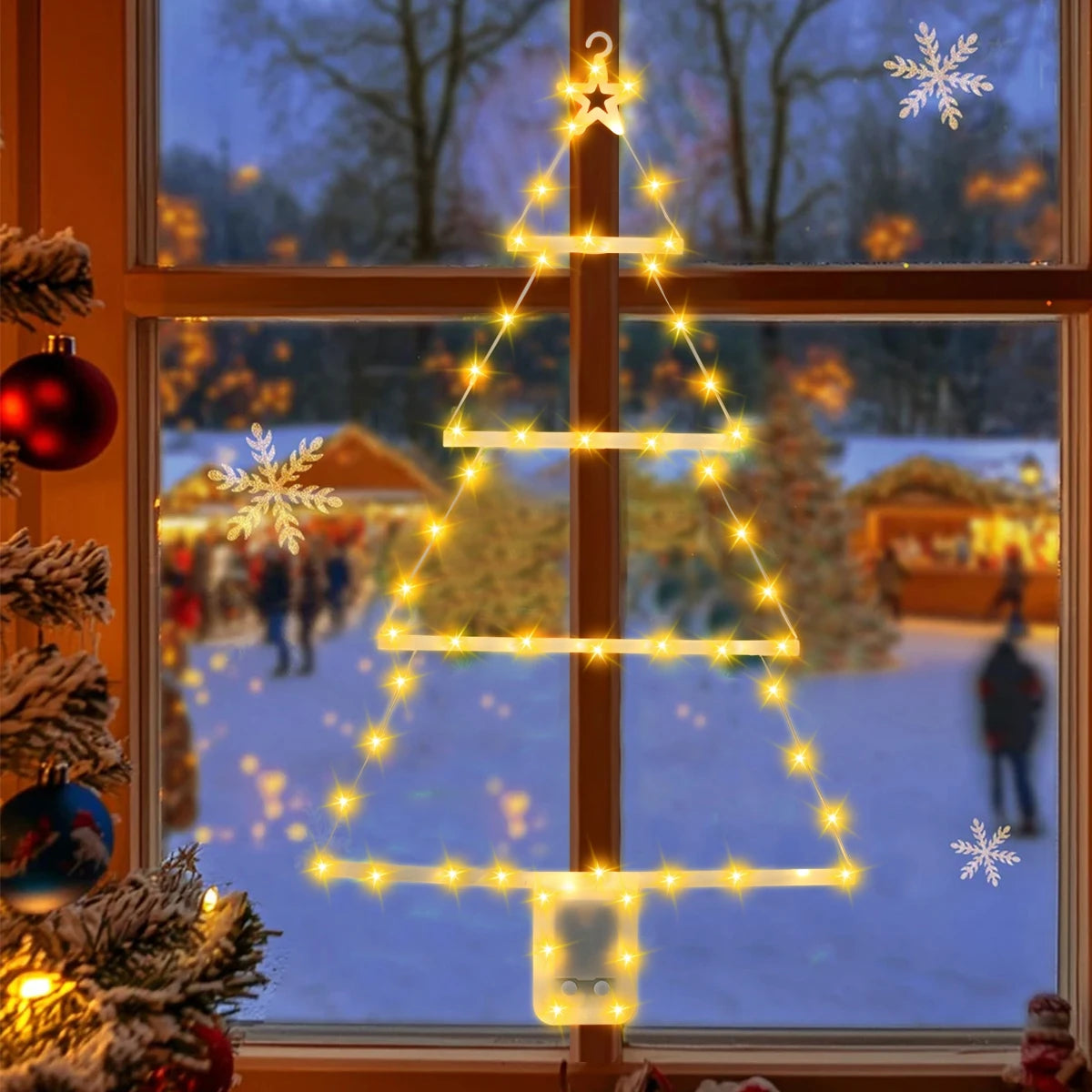 Santa Claus Climbing Ladder LED Light – Outdoor & Indoor Christmas Decor