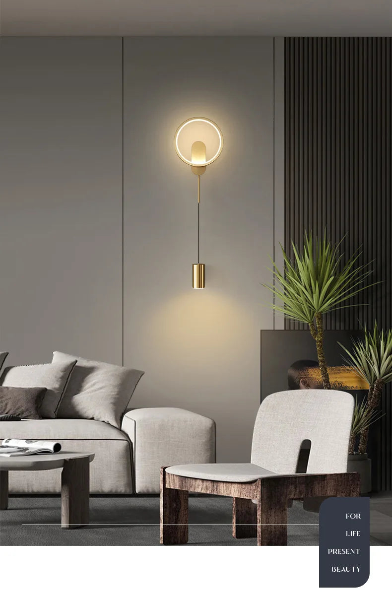 Modern LED Wall Lamp – Minimalist Design for Bedroom, Living Room & Home Decor