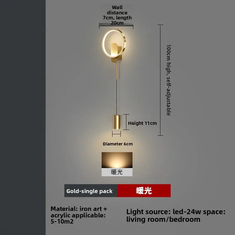 Modern LED Wall Lamp – Minimalist Design for Bedroom, Living Room & Home Decor