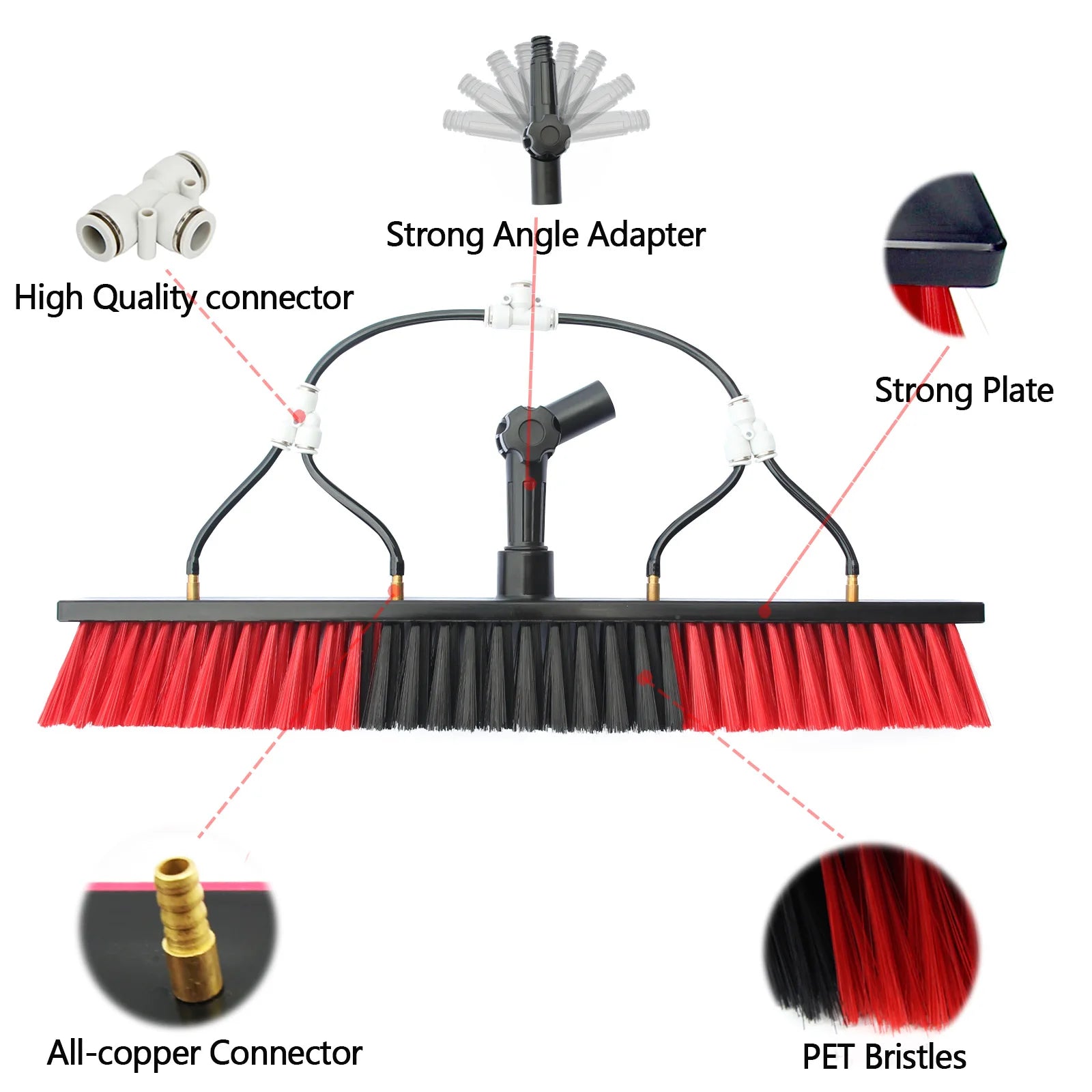 Solar Panel Cleaning Brush with Extension Pole