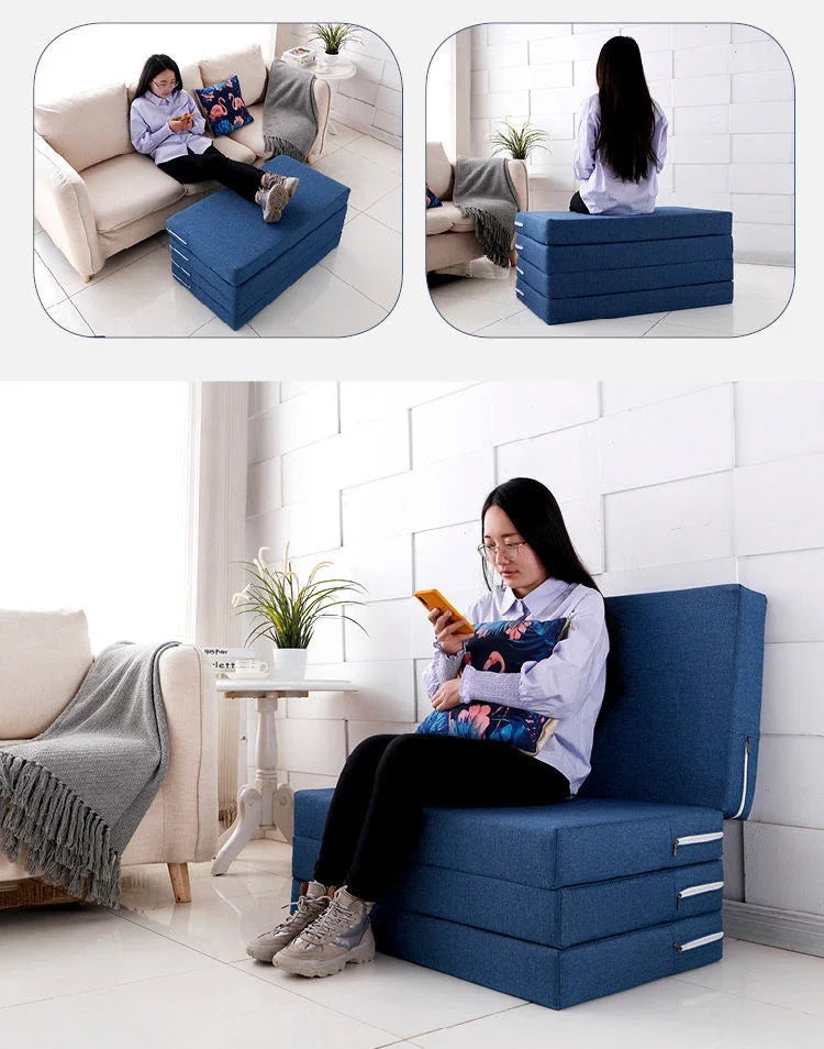 3-In-1 Foldable Mattress - Portable Sponge Pad for Yoga/Napping/Floor Sitting!