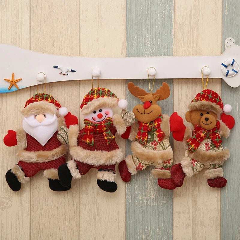 Christmas Hanging Ornaments – Santa, Snowman, Reindeer & Bear Tree Decor