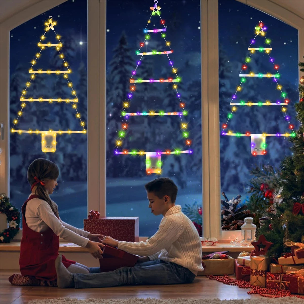 Santa Claus Climbing Ladder LED Light – Outdoor & Indoor Christmas Decor