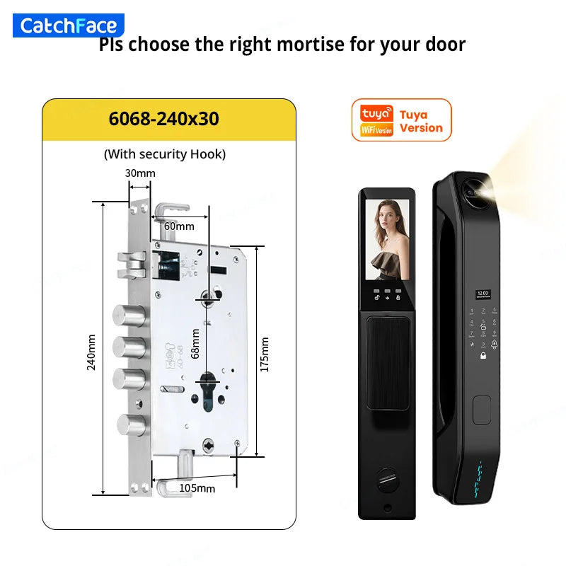 Smart Door Lock 6068 – Facial Recognition & Fingerprint