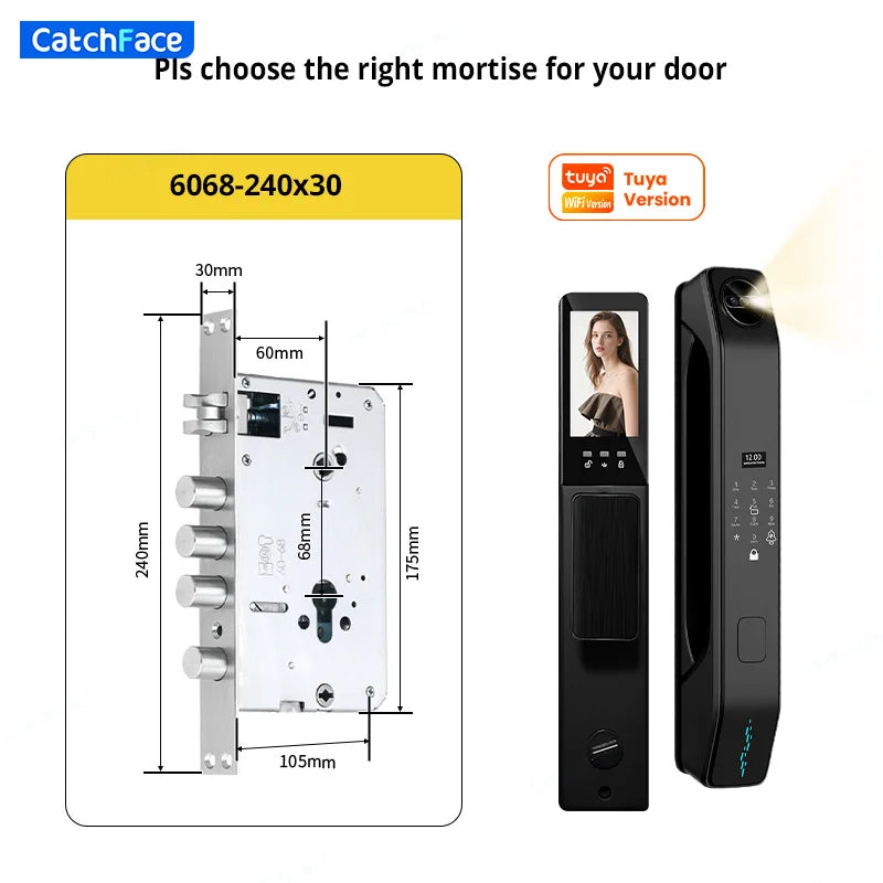 Smart Door Lock 6068 – Facial Recognition & Fingerprint