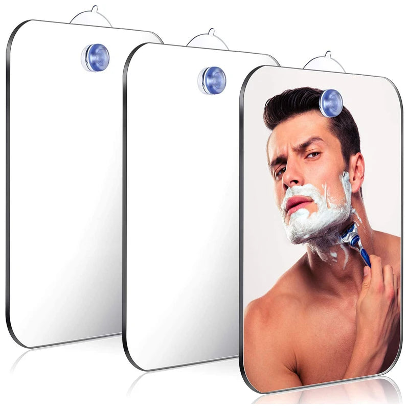 Fog-Free Bathroom Mirror – Acrylic Suction Wall Mirror for Shaving & Makeup