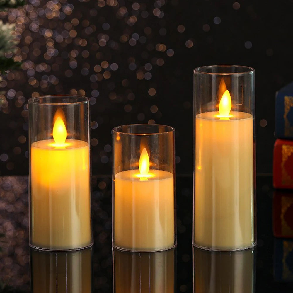 LED Flameless Candle – AA Battery Operated Decorative Light for Home