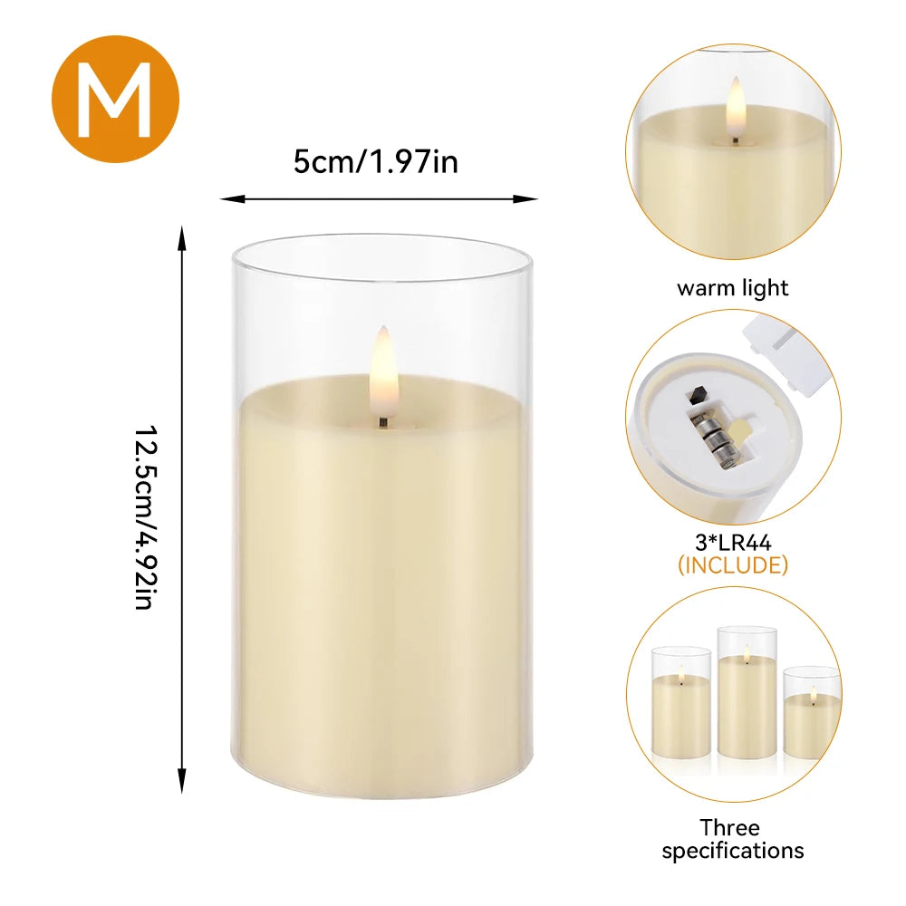 LED Flameless Candle – AA Battery Operated Decorative Light for Home