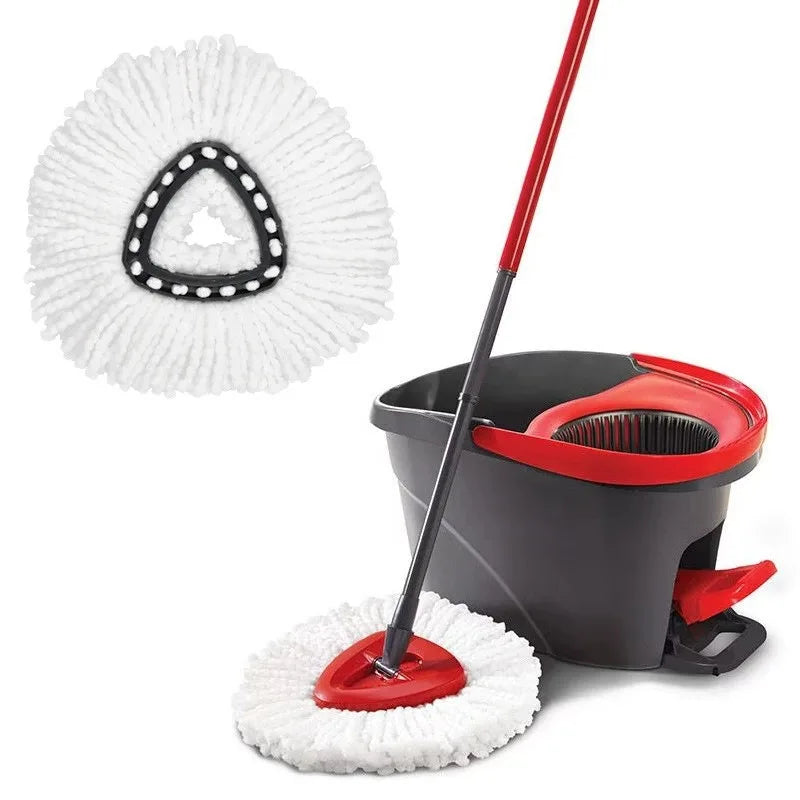 Ultra fine fiber rotary mop, bucket floor cleaning system, red, gray, standard