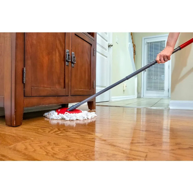 Ultra fine fiber rotary mop, bucket floor cleaning system, red, gray, standard