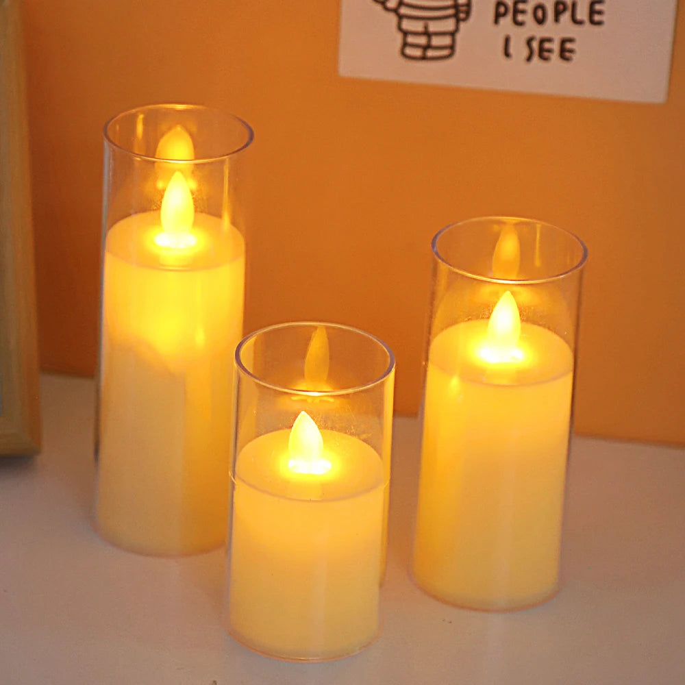 LED Flameless Candle – AA Battery Operated Decorative Light for Home
