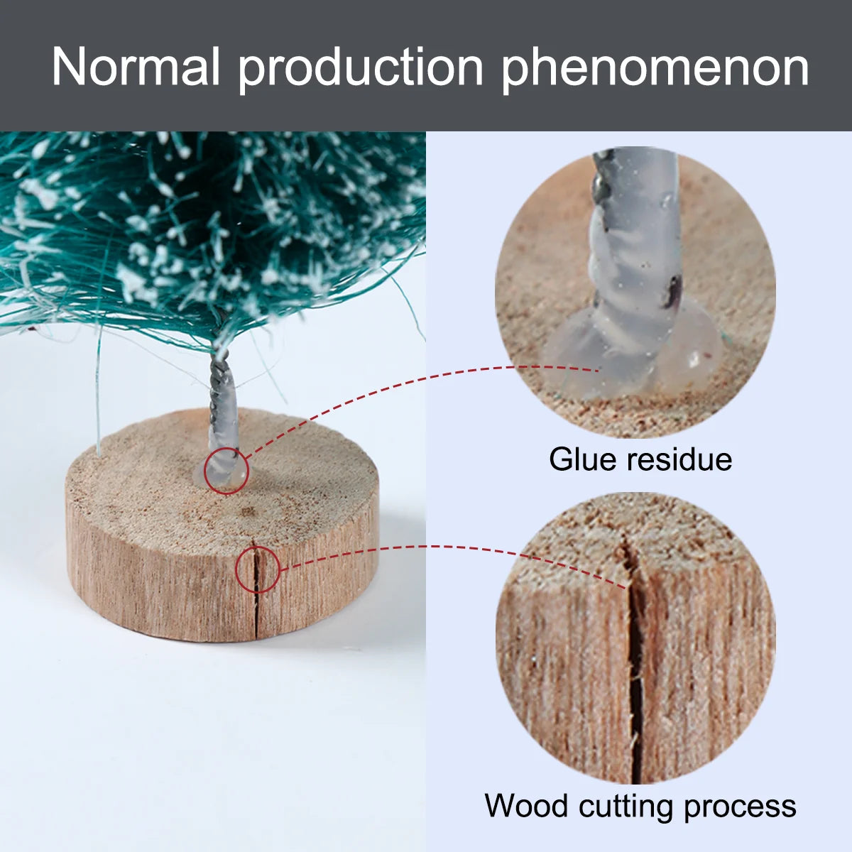 Set of Mini Christmas Trees – Artificial Wooden Pine Table Decorations