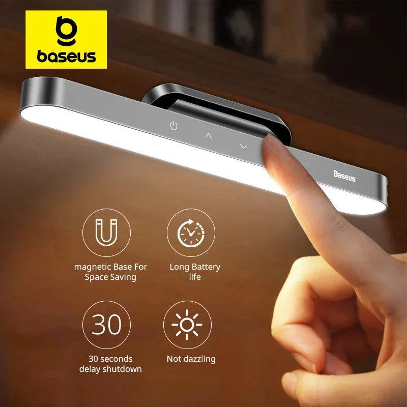 Stepless Dimming LED Table Lamp – Baseus Magnetic Rechargeable Light