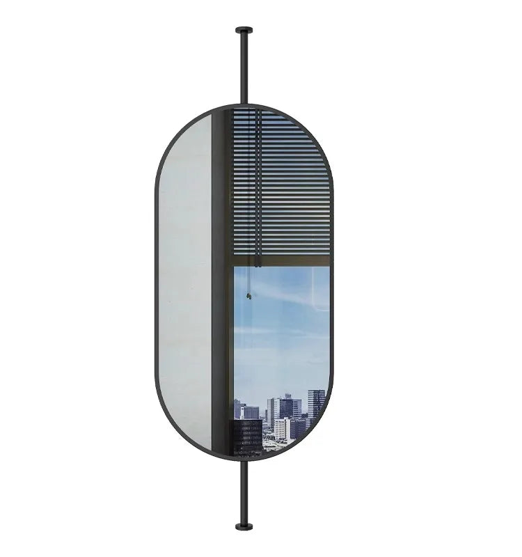 Ceiling Oval Hanging Mirror – Modern LED Vanity Mirror for Bathroom & Home
