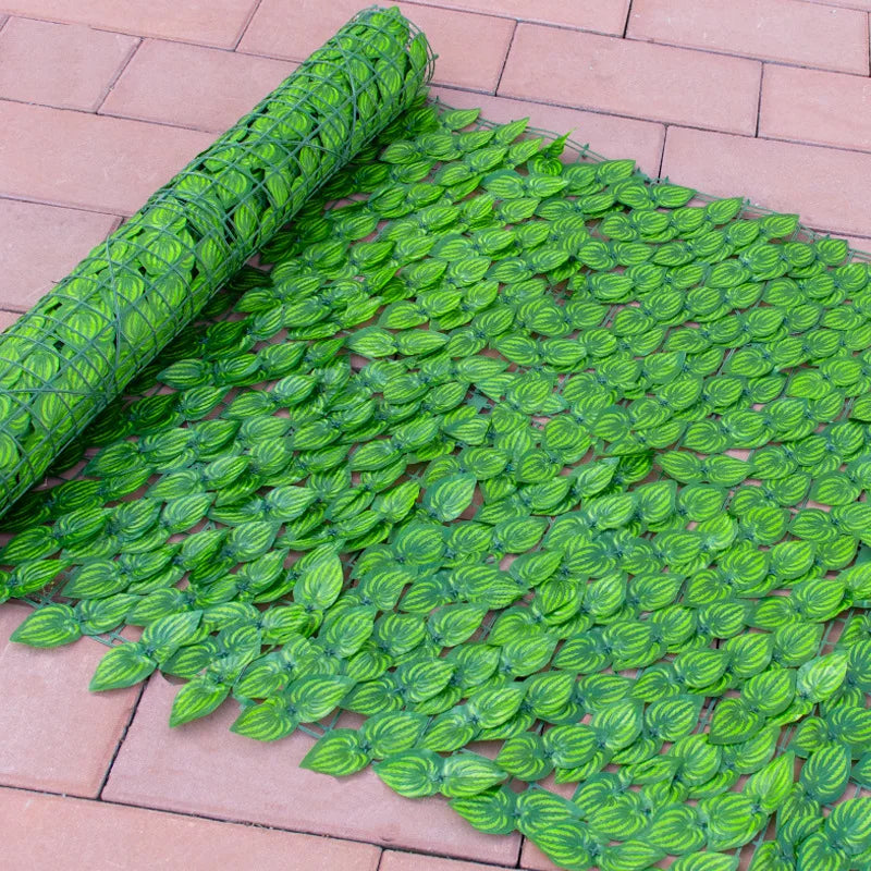 Artificial Ivy Privacy Screen – Faux Leaf Fence Roll for Balcony & Garden
