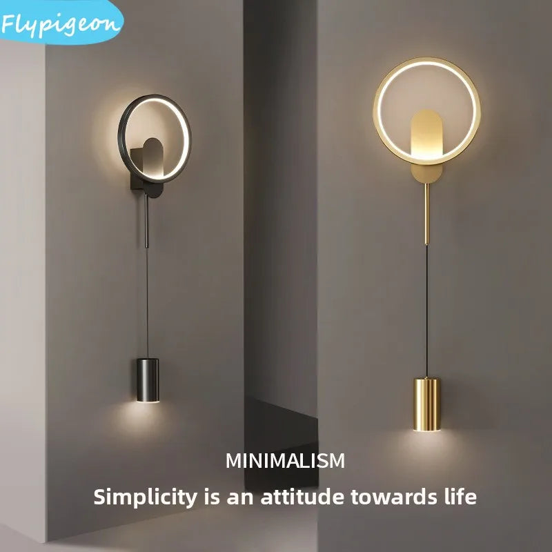 Modern LED Wall Lamp – Minimalist Design for Bedroom, Living Room & Home Decor