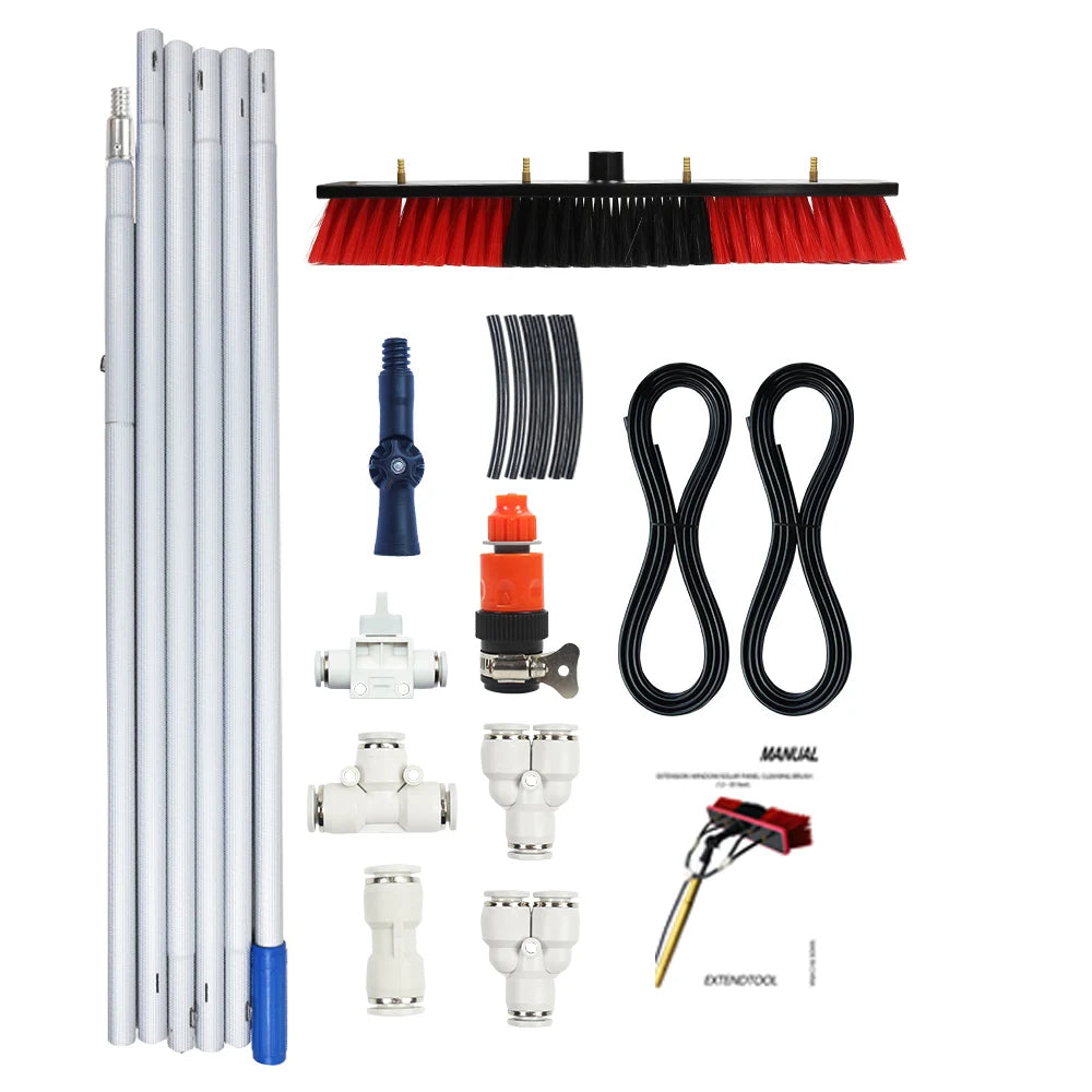 Solar Panel Cleaning Brush with Extension Pole