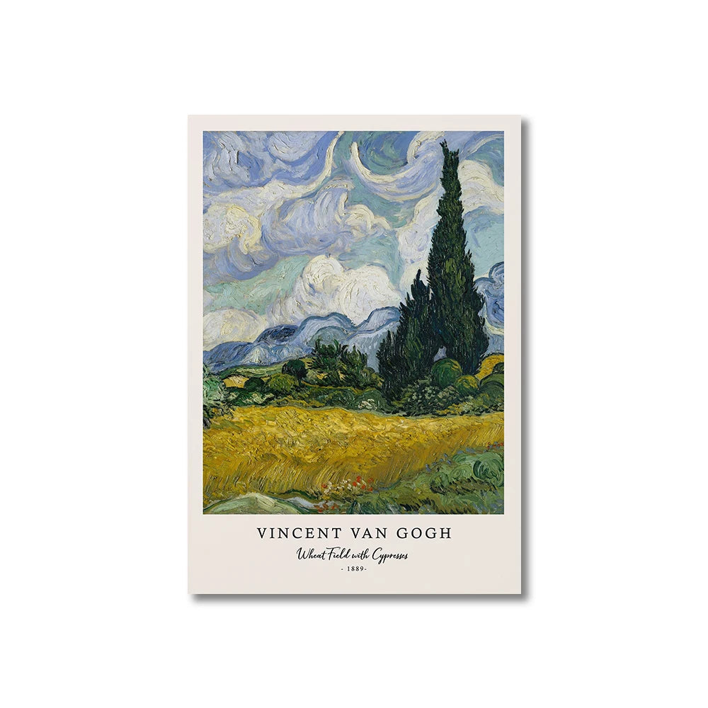 Starry Night Wall Decor – Van Gogh Canvas Poster for Living Room