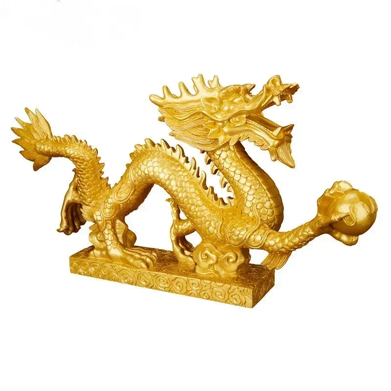 Good Luck Dragon Resin Decoration – Creative Ornament for Living Room & Study