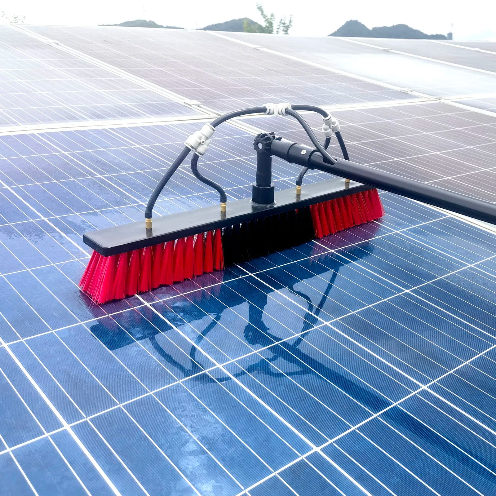 Solar Panel Cleaning Brush with Extension Pole