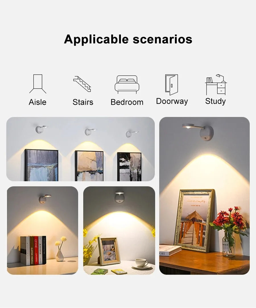 Wireless Motion Sensor LED Night Lamp – Compact Wall Light for Home