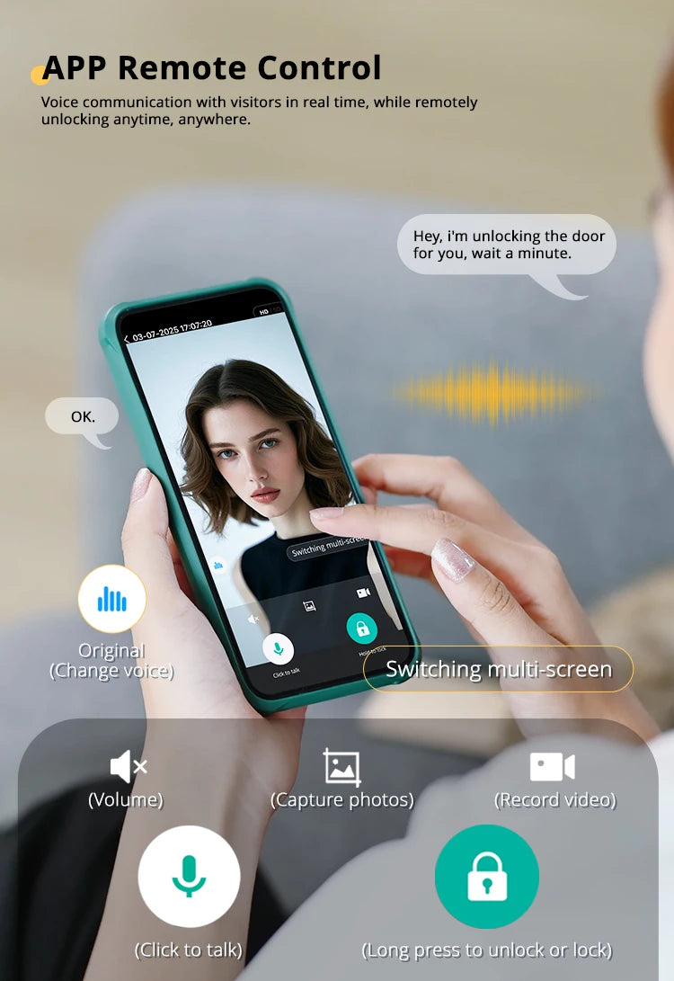 Smart Door Lock 6068 – Facial Recognition & Fingerprint