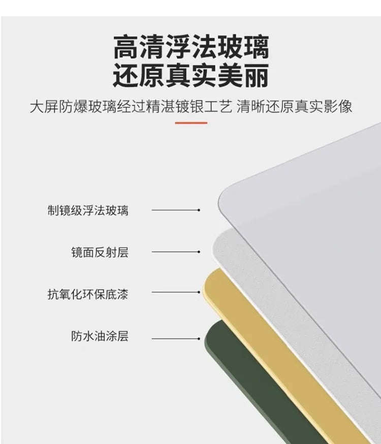 Ceiling Oval Hanging Mirror – Modern LED Vanity Mirror for Bathroom & Home