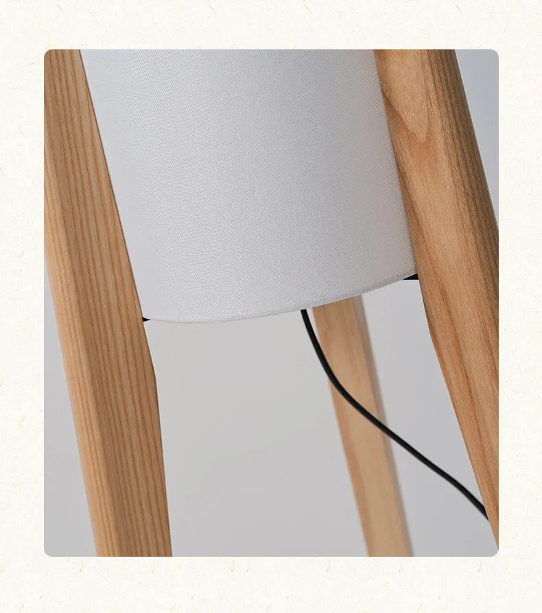 Retro Wooden Standing Lamp – Art Decorative Floor Light for Hotel & Home