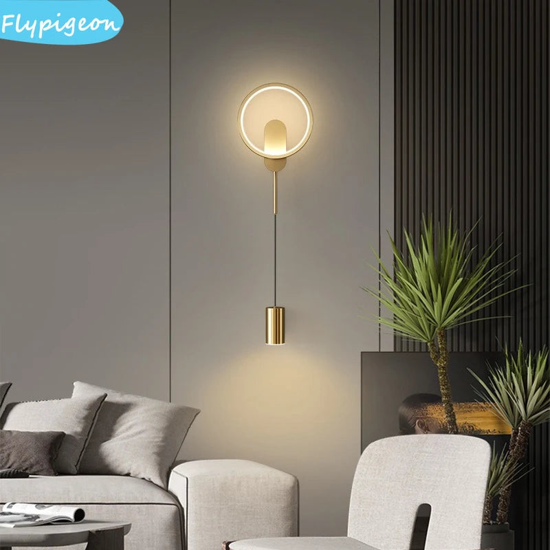 Modern LED Wall Lamp – Minimalist Design for Bedroom, Living Room & Home Decor