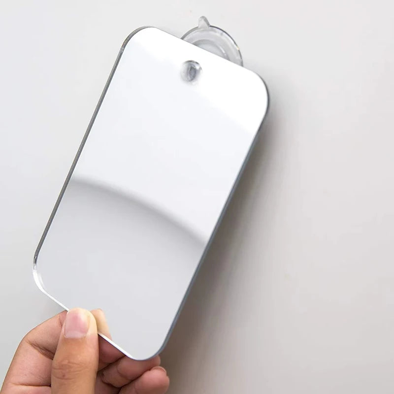 Fog-Free Bathroom Mirror – Acrylic Suction Wall Mirror for Shaving & Makeup