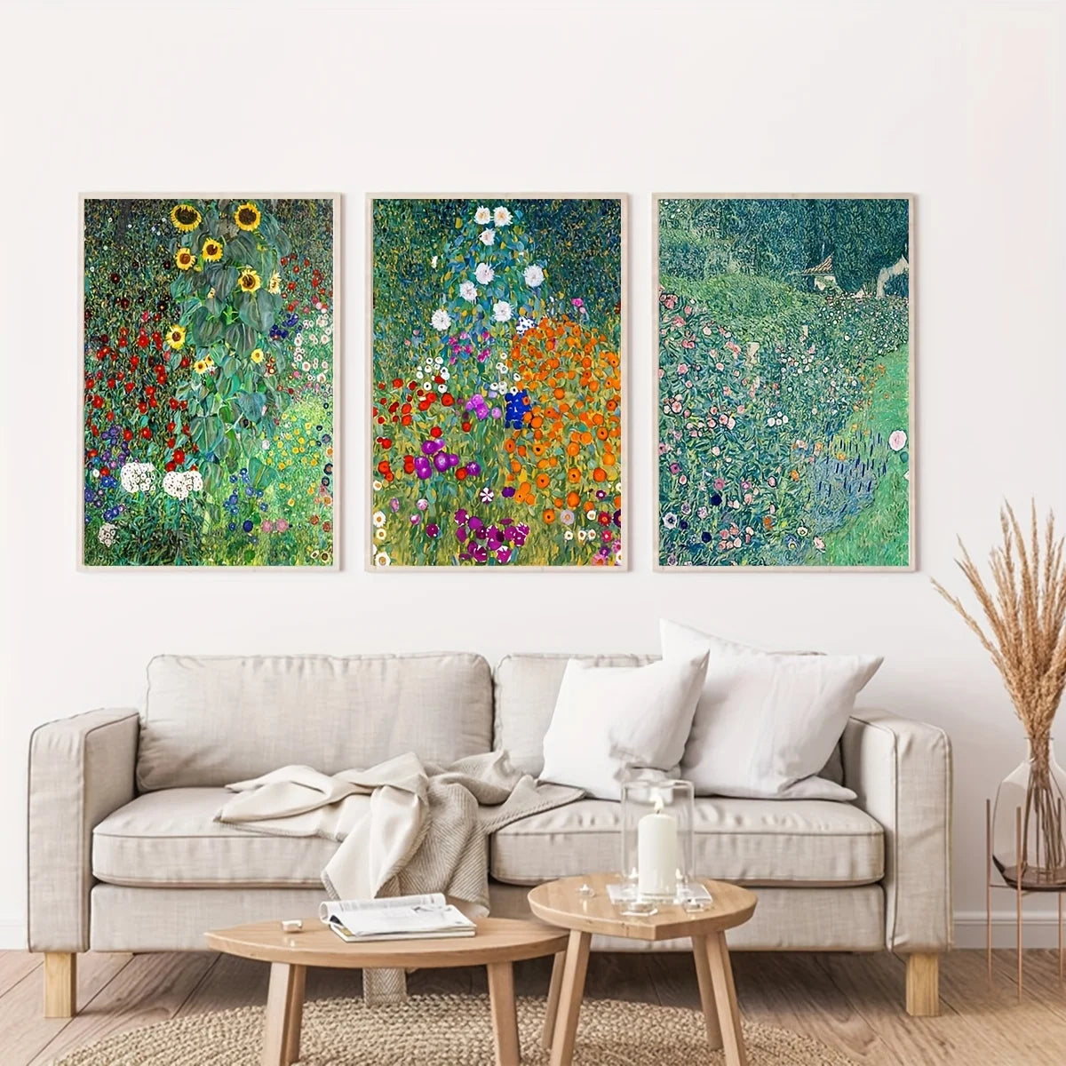 Sunflower Farm & Garden Art Prints – 3pcs Canvas Poster Set for Wall Decor