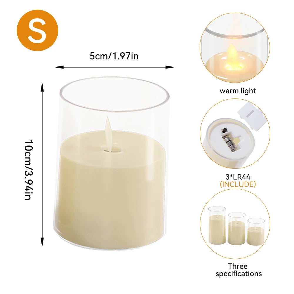 LED Flameless Candle – AA Battery Operated Decorative Light for Home