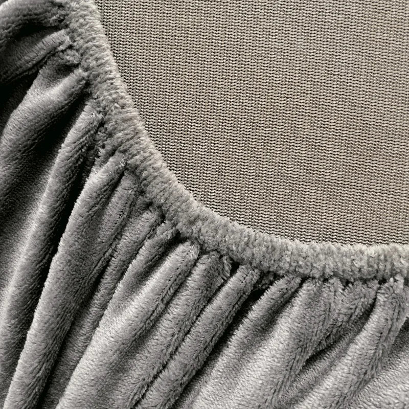 Warm Thick Flannel Fleece Bed Sheet – Solid Color, All-Inclusive Fitted Mattress Cover (Single/Queen/King)