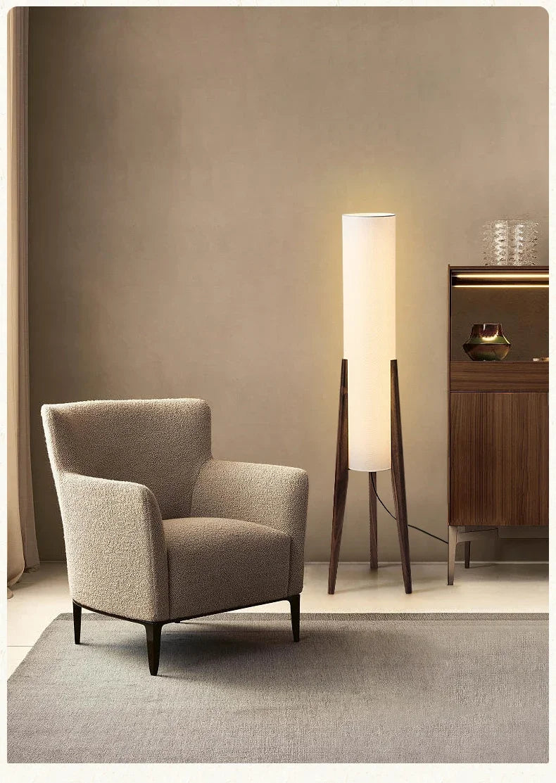 Retro Wooden Standing Lamp – Art Decorative Floor Light for Hotel & Home