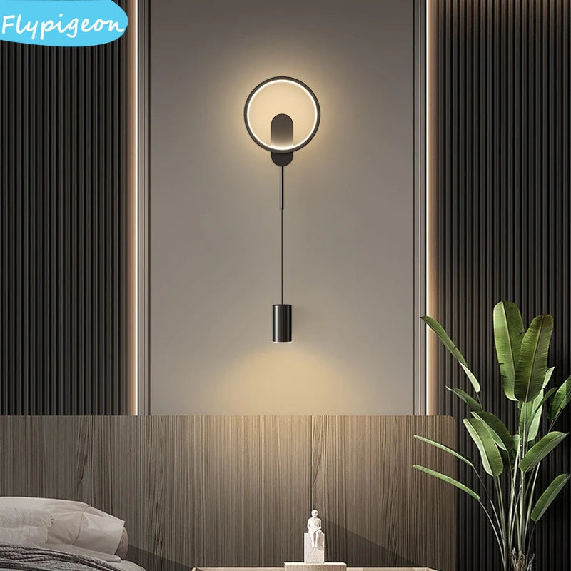 Modern LED Wall Lamp – Minimalist Design for Bedroom, Living Room & Home Decor