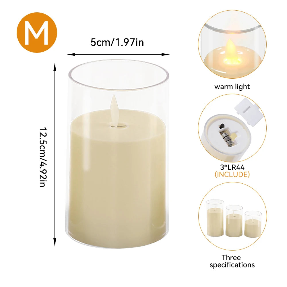 LED Flameless Candle – AA Battery Operated Decorative Light for Home