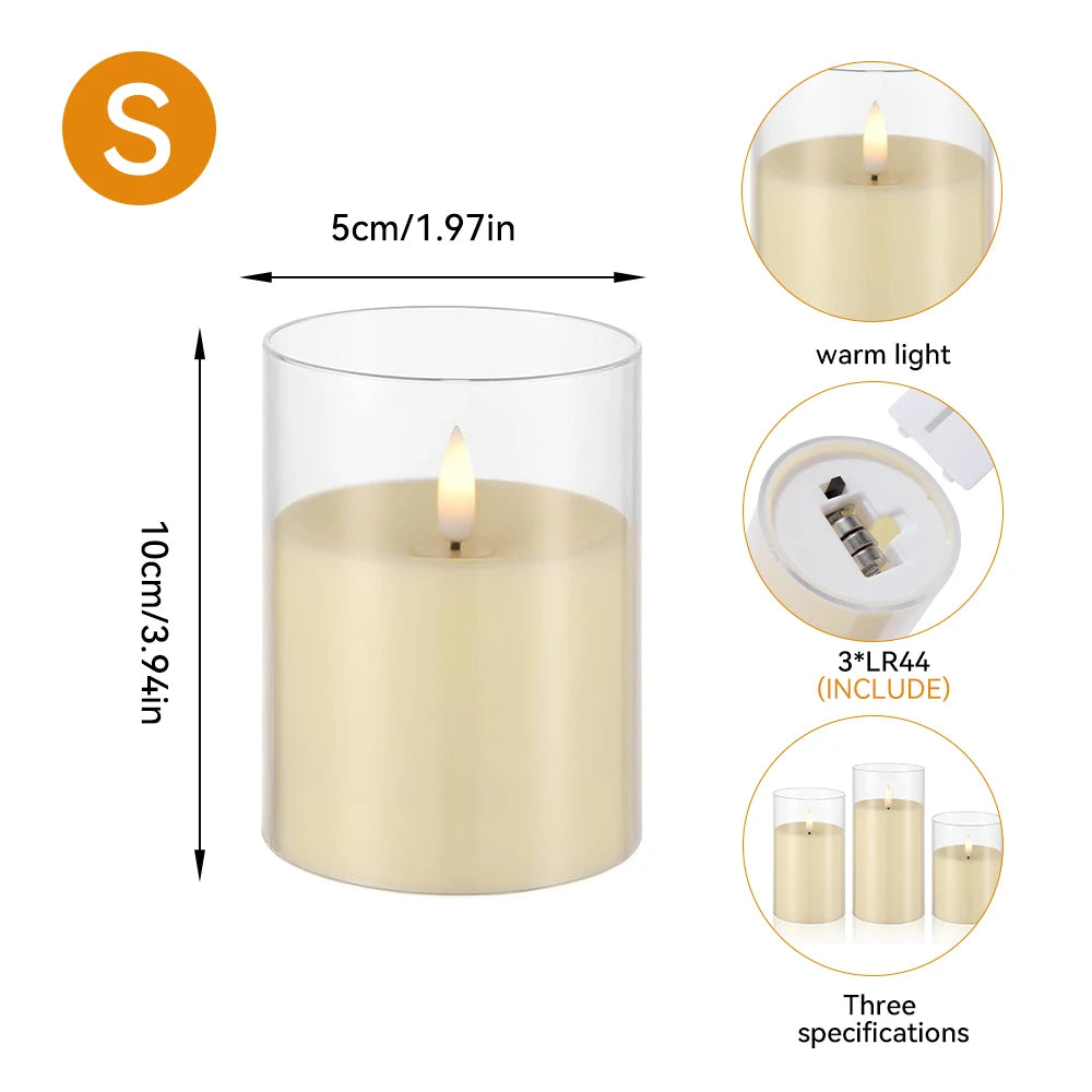 LED Flameless Candle – AA Battery Operated Decorative Light for Home