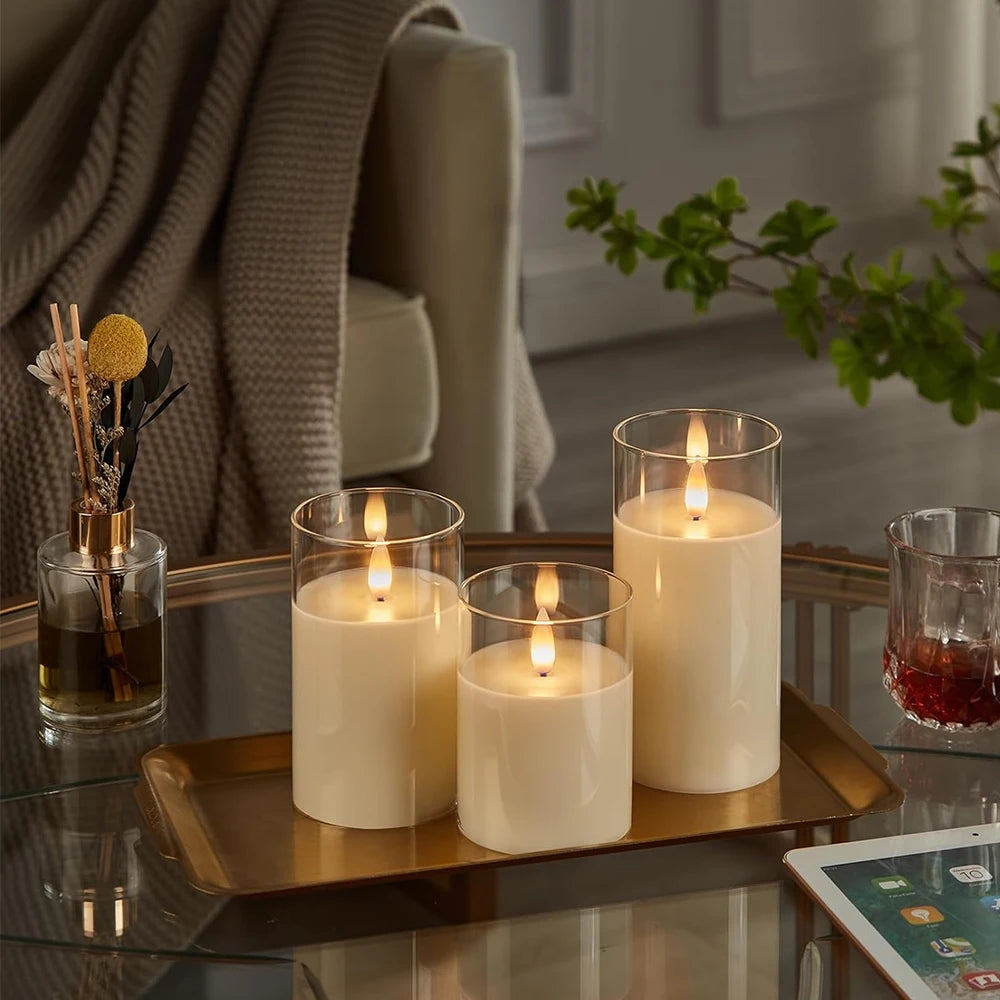 LED Flameless Candle – AA Battery Operated Decorative Light for Home